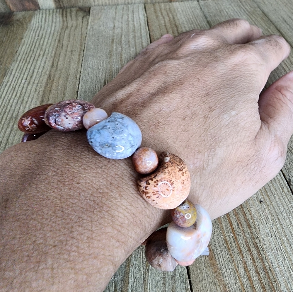 Coral Crystal Bracelet